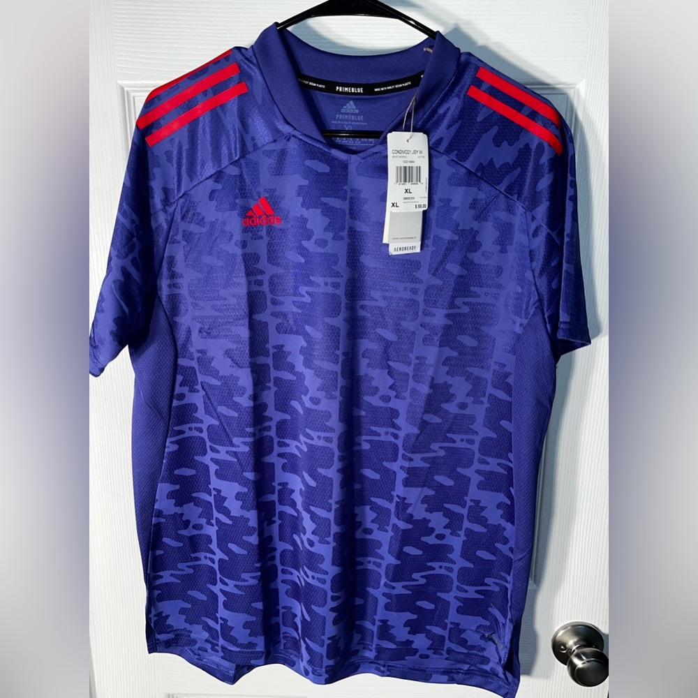$55 New Adidas Condivo 21 Primeblue Jersey Shirt Women Size XL NWT GL7726